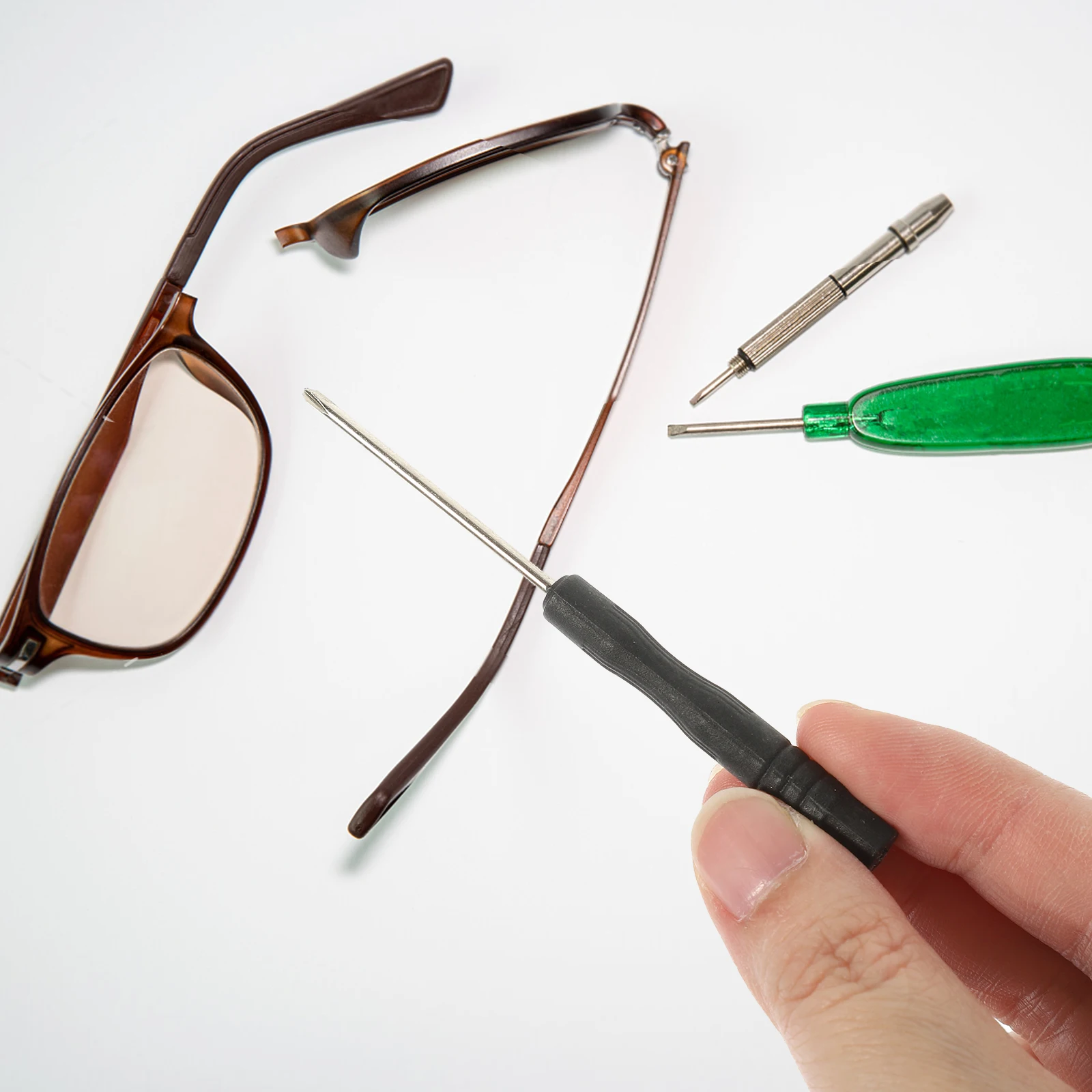 

Glasses Frame Repair Kit Sunglasses Parts Screws Silica Gel Eyeglass Accessories Plastic Silicone Stainless Steel Durable Tool