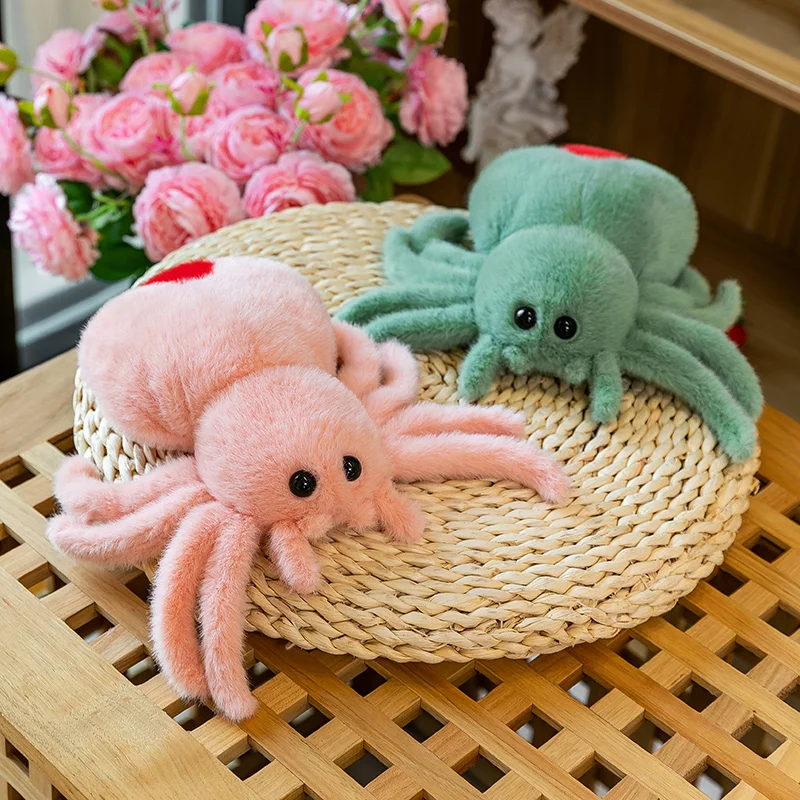 Simulation Black Spider Jumping Spider Doll Crawling Pet Doll Plush Cute Reptile Plush Toy Super Cute Doll