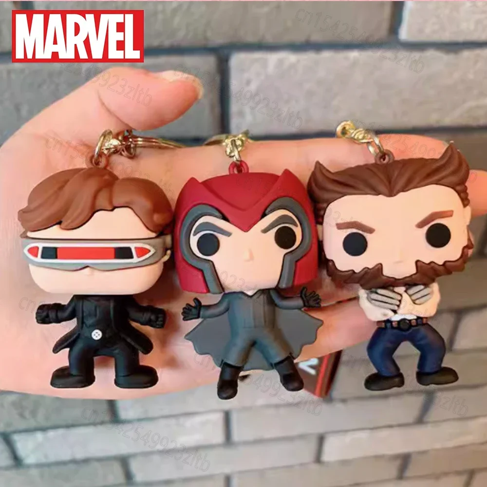 

Movies X-Men Deadpool & Wolverine Magneto Anime Figures Peripheral PVC Doll Keychain Bag Car Pendant Keyring Kids Gift