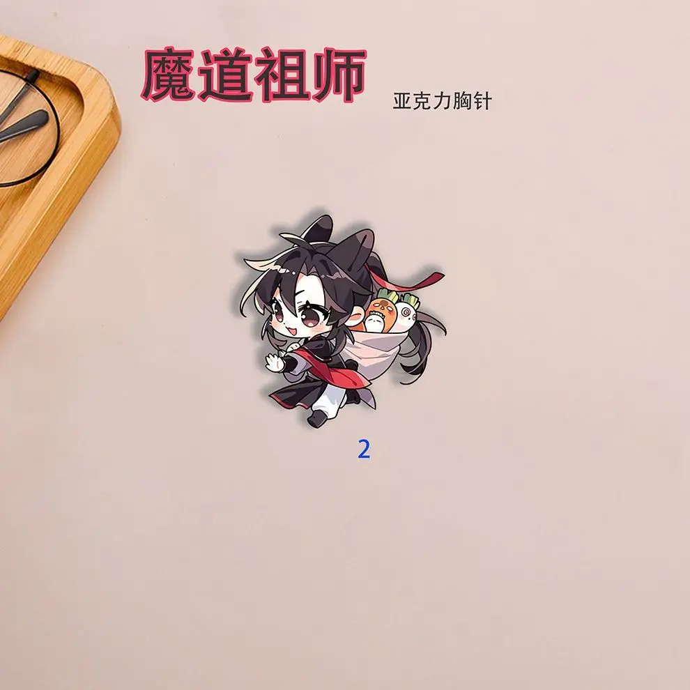 4 個の新しい謝蓮華成 ‌   バッジアニメかわいいブローチラペルピン DIY バックパック帽子服アクセサリーグッズギフト