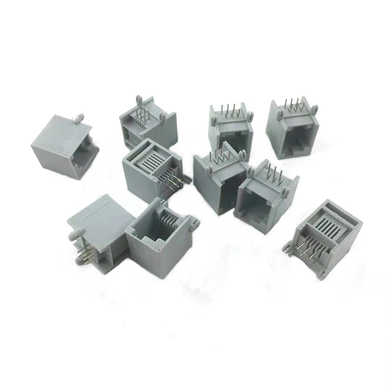 10pcs EV3 RJ11 RJ12 6P6C Right Buckle Socket Plug Motor Sensor Socket Building Blocks Compatible With lego Mindstorms NXT 45544