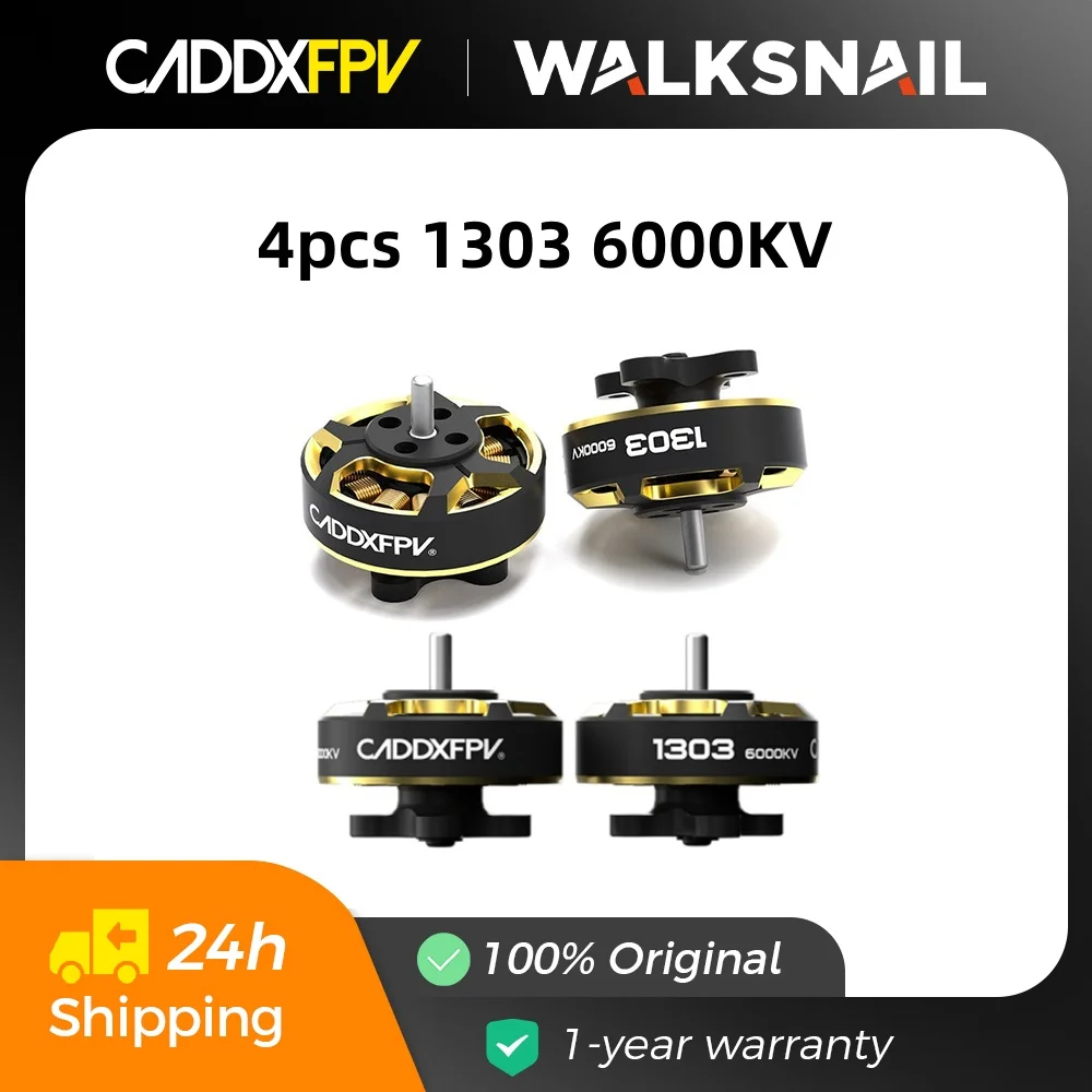 

4 шт. Caddx 1303 6000KV бесщеточные двигатели для гоночного дрона Gofilm 20 для CADDXFPV Gofilm 20 2-дюймовые FPV дроны DIY Запчасти