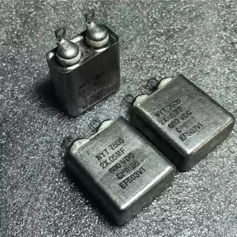 1-5pcs Antique American NYT 2 × 0.05UF Generation 0.047UF600V Gallbladder High Voltage Coupled Oil Immersed Capacitor