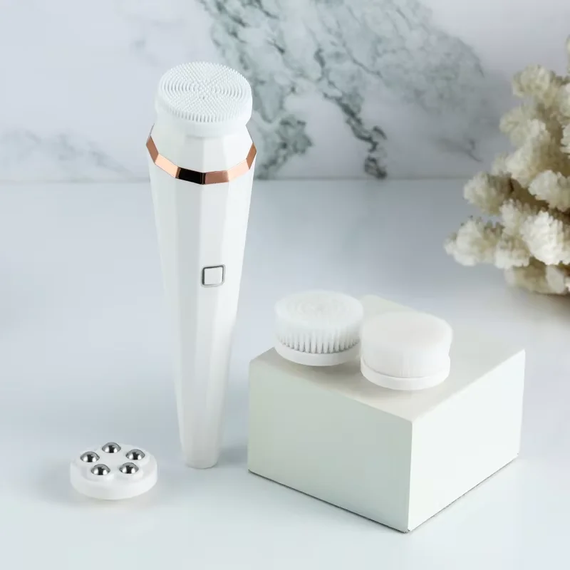 Multi-functional cleansing brush massage multi-brush head acoustic vibration instrument wash face instrument