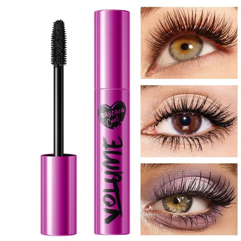 Mascara  Waterproof Lengthens Eyelashes Extension Black Non-smudge Lengthening Volume 5D Silk Fiber Mascara  Cosmetics