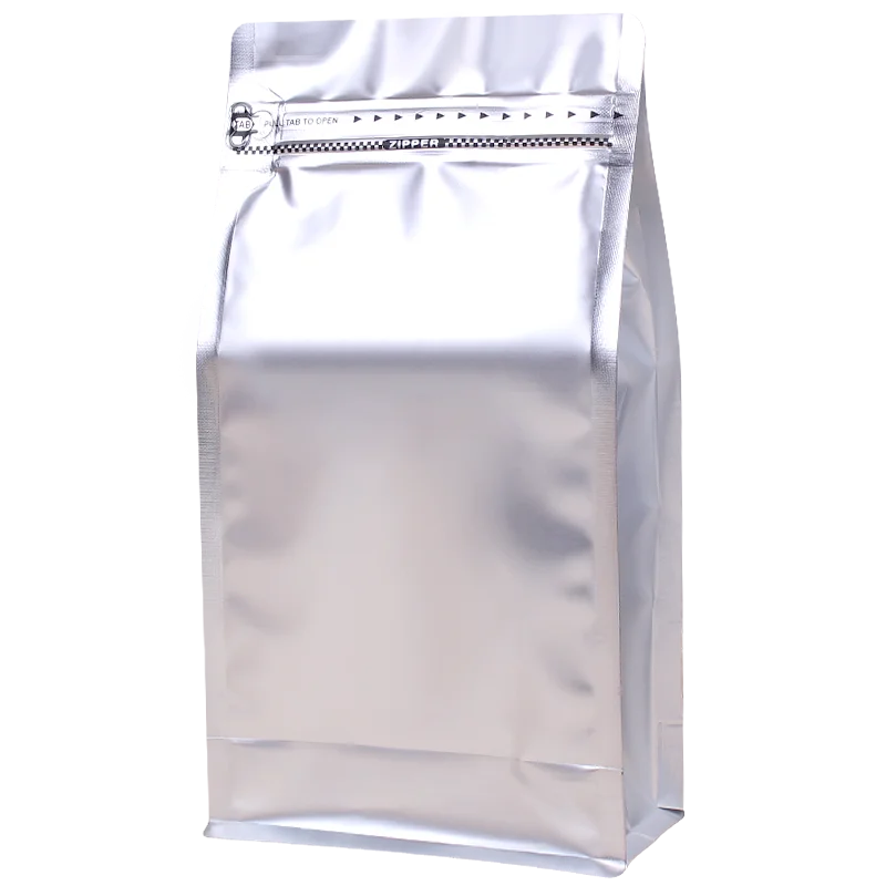 Zhanfei Packaging 500g Of Coffee Bean Bag 10Pcs Eight-edge Sealed Kraft Paper Aluminum Foil Self-sealing Food Tea Packaging bag