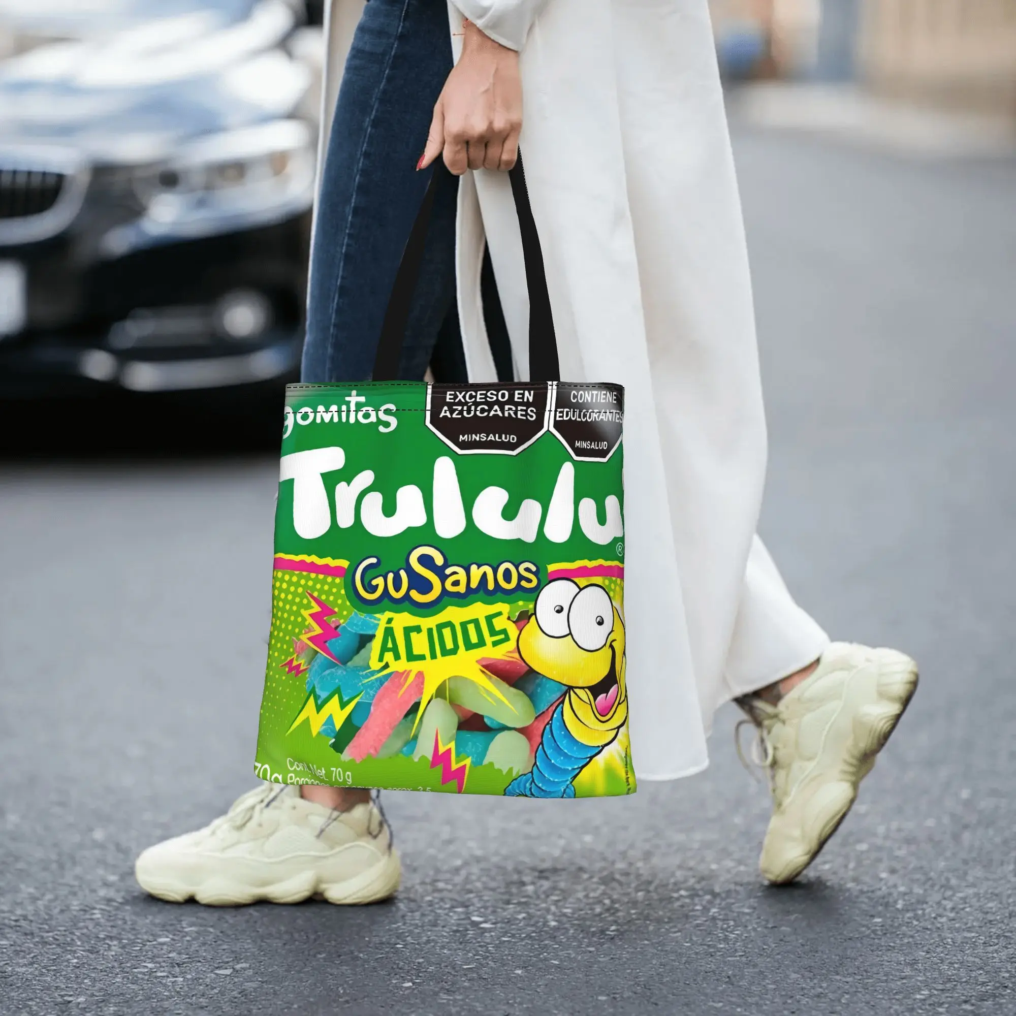 

Сумка-шоппер Trululu 9 из холщовой ткани, идеальная для покупок, женская сумка с верхней ручкой