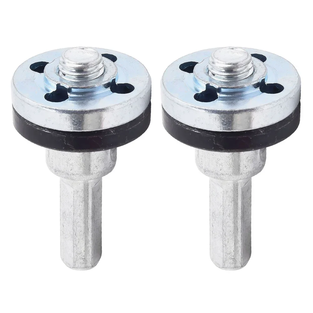 Electric Drill To Angle Grinder Connecting Rod Adapter 10mm Steel Shank For Cutting Polishing Grinding Discs - Silver Black Set
