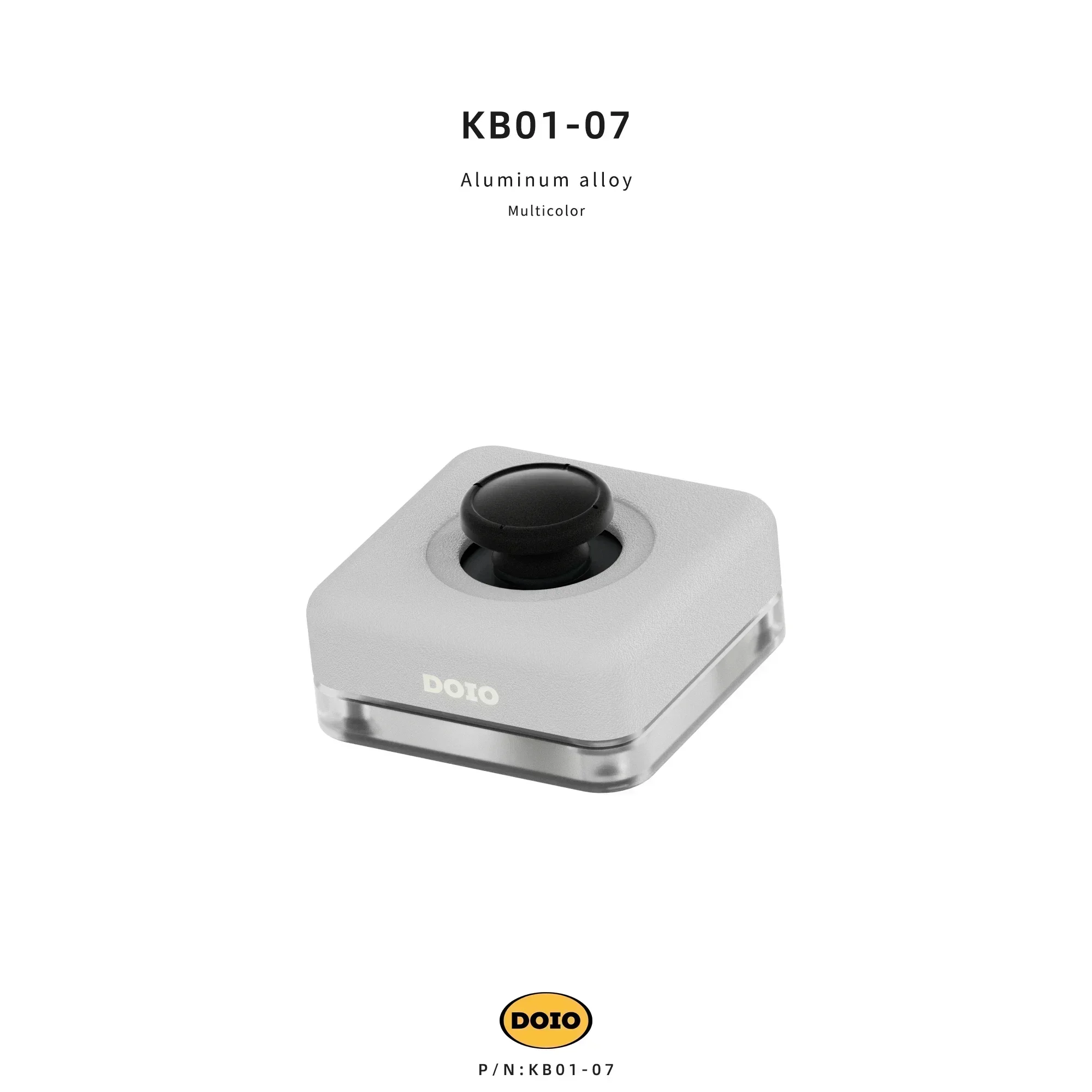DOIO KB01-07 Mechanical Keypad Aluminum Fuselage Power Switch Rocker Customize Computer Boot Key Indicator Lamp Accessory Gifts