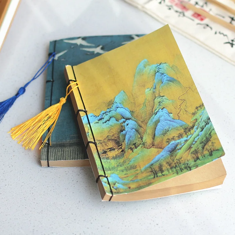 Chinese Style Famous Paintings, Line Bound, Blank Kraft Paper, Palace Cultural And Creative Edict, Antique Style Chronicle