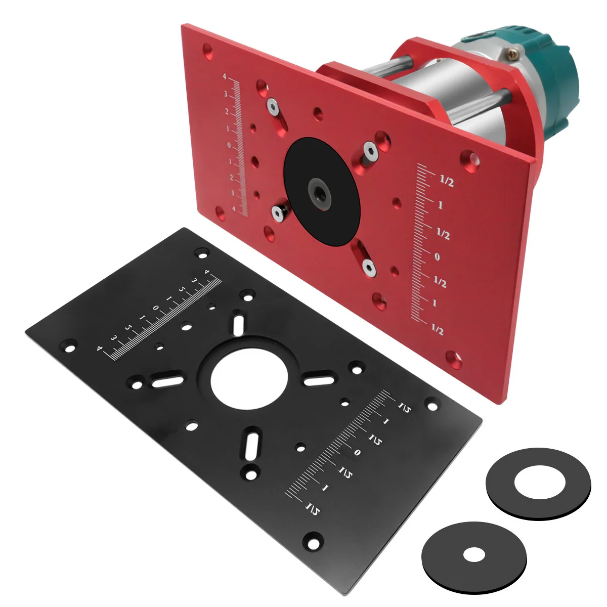 Router Lift with Fixed Base - Aluminum Router Insert Plate - Woodworking Universal Router Lift Base for 65mm Dia Router Motor