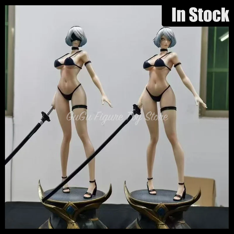 

54cm NieR:Automata Figures YoRHa No.2 Type B Action Figure Two Heads Figurine Pvc Gk Statue Collection Adult Model Doll Toy Gift