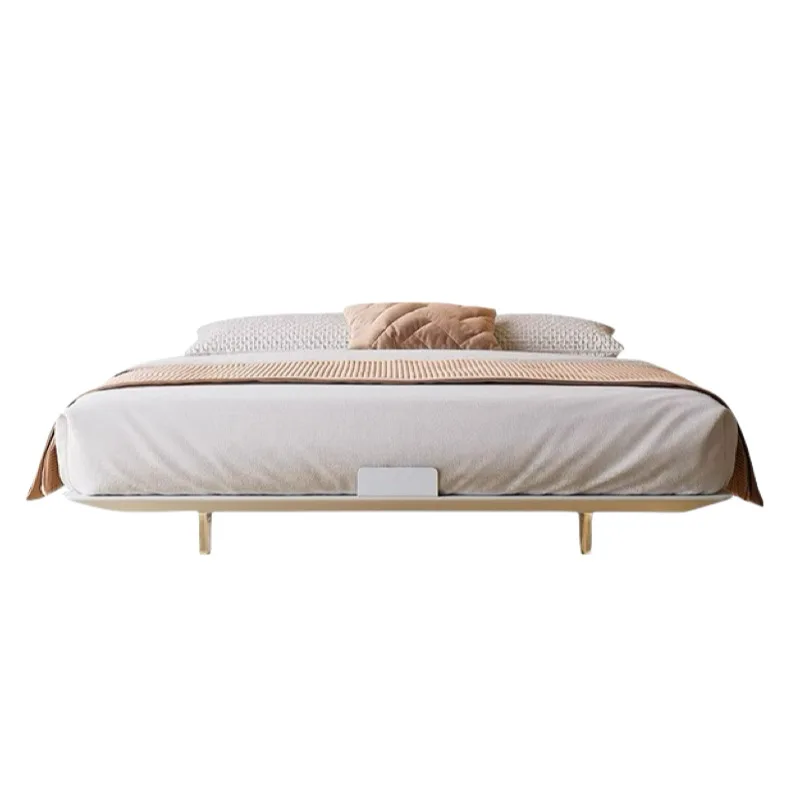 

Carbon steel suspended bed, small apartment bedroom, no bedside bed frame, modern simple suspended bed without backrest