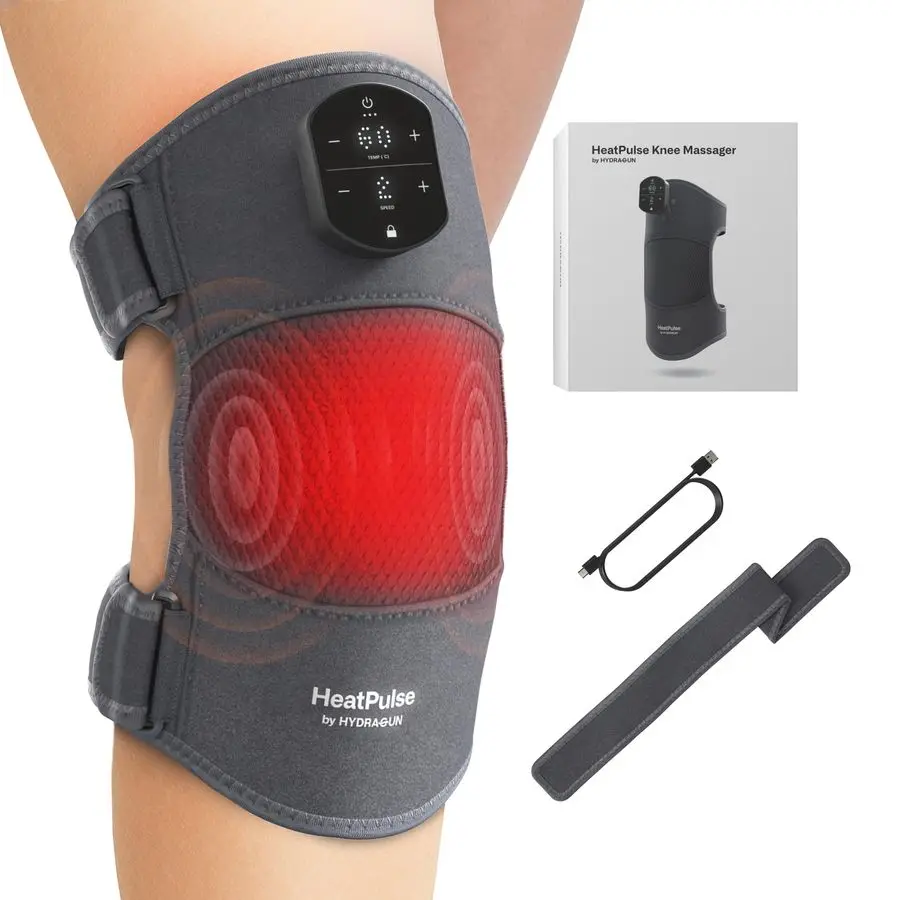 

HeatPulse Knee Massager with Heat and Compression Knee Pain Relief Products for Arthritis Heated Knee Massager for Pain Relief D