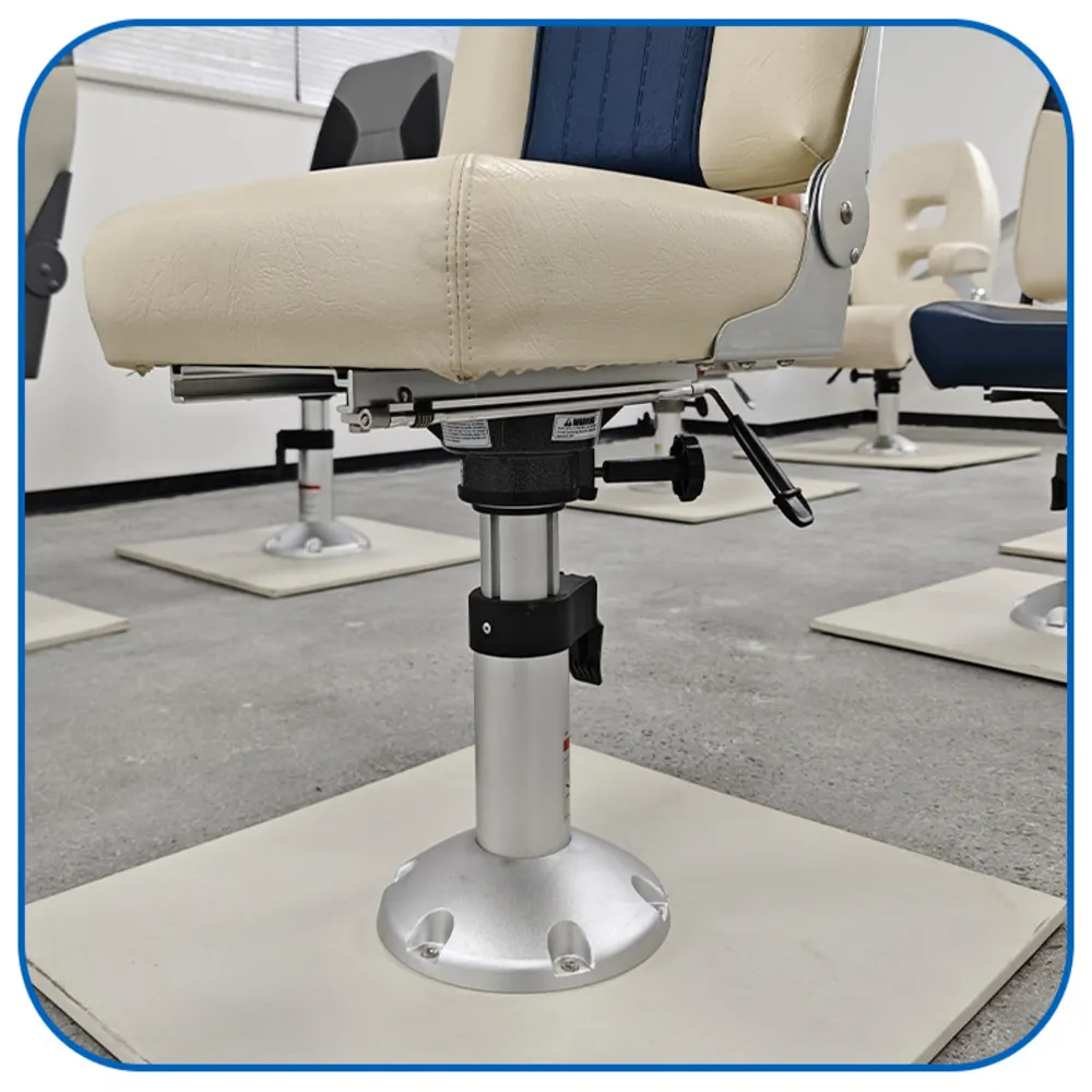 Aluminum Alloy Marine Seat Base Adjustable Slide Track Hardware Corrosion Resistant Boat Yacht RV Fishing Chair Pedestal Bracket view 2