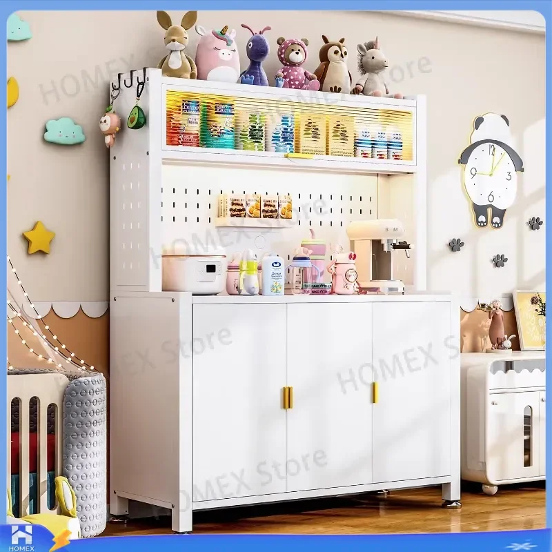Baby feeding table storage cabinet - Home floor-standing multi-level baby storage rack - Multi-functional large-capacity