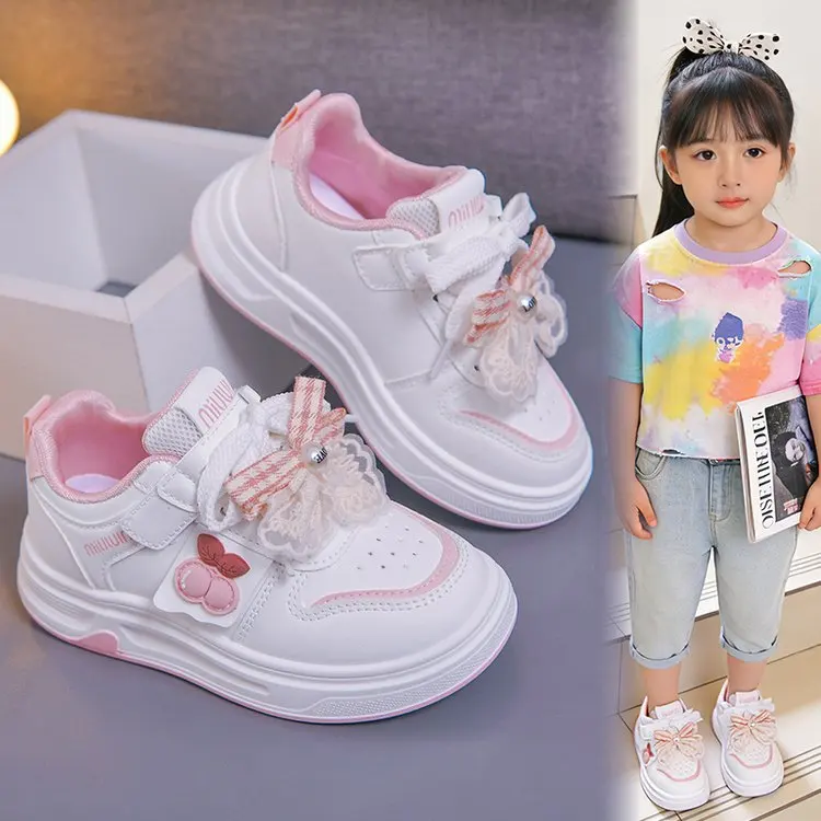 2026 Autumn Children Running Sneakers Girls Kids Shoes Mesh Breathable Anti-Slip Walking Tennis Toddler Soft Soled Girls Shoes