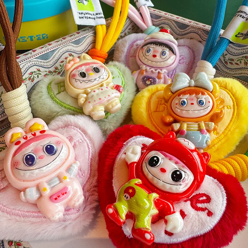 

Kawaii Rabub Anime Key Chain, Lanyard, Funny Doll Plush Love Bag Pendant, Fashion Trinkets, Holiday Gifts