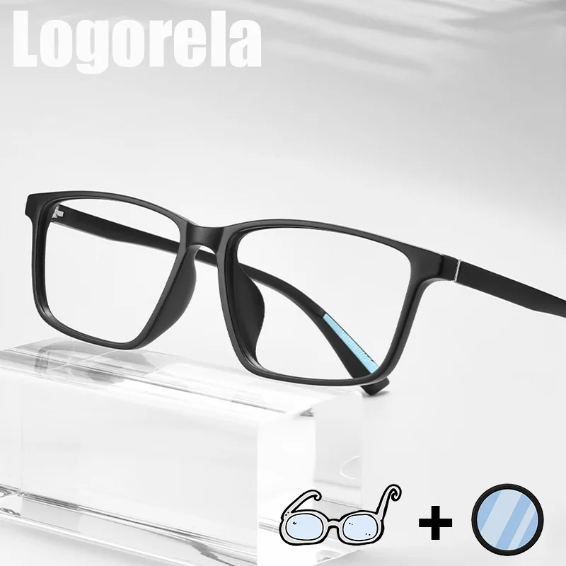 

Logorela 8237 Optical TR-90 Square Frame Prescription Eyeglasses Rx Men or Women Glasses for Male Female Eyewear
