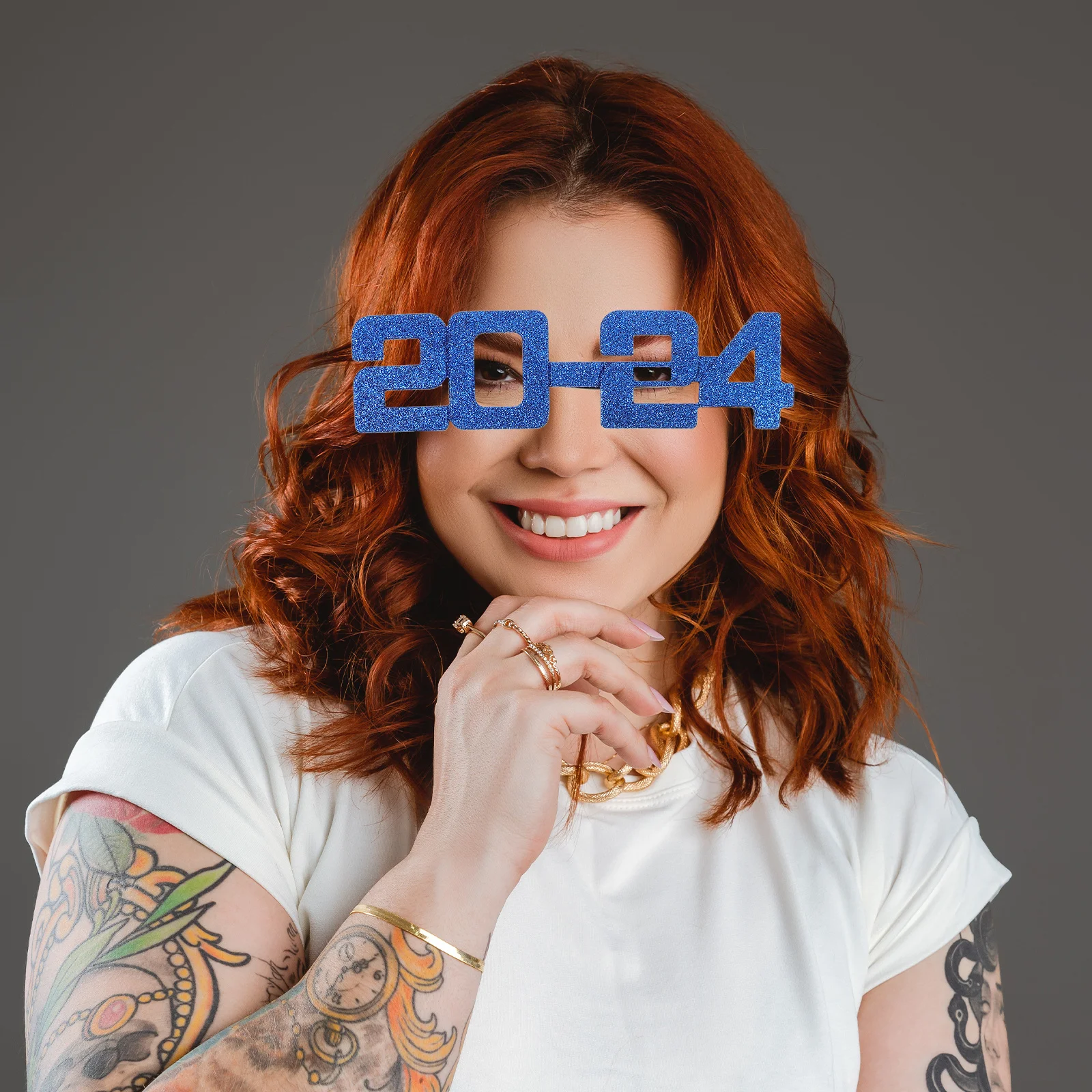 

4Pcs Funny Plastic Glasses 2024 Party Eyeglasses Props New Year Party Photo Booth Decorations Supplies 2024 Glasses