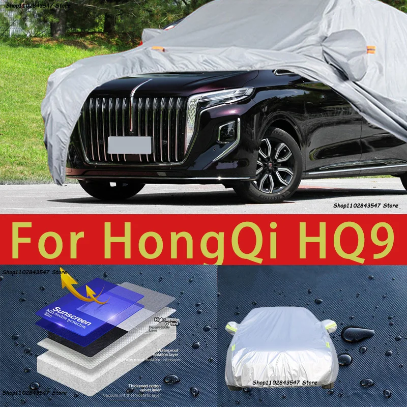 

For Hongqi HQ9 Car protective cover, sun protection, cooling protection, car clothing, car paint protection auto