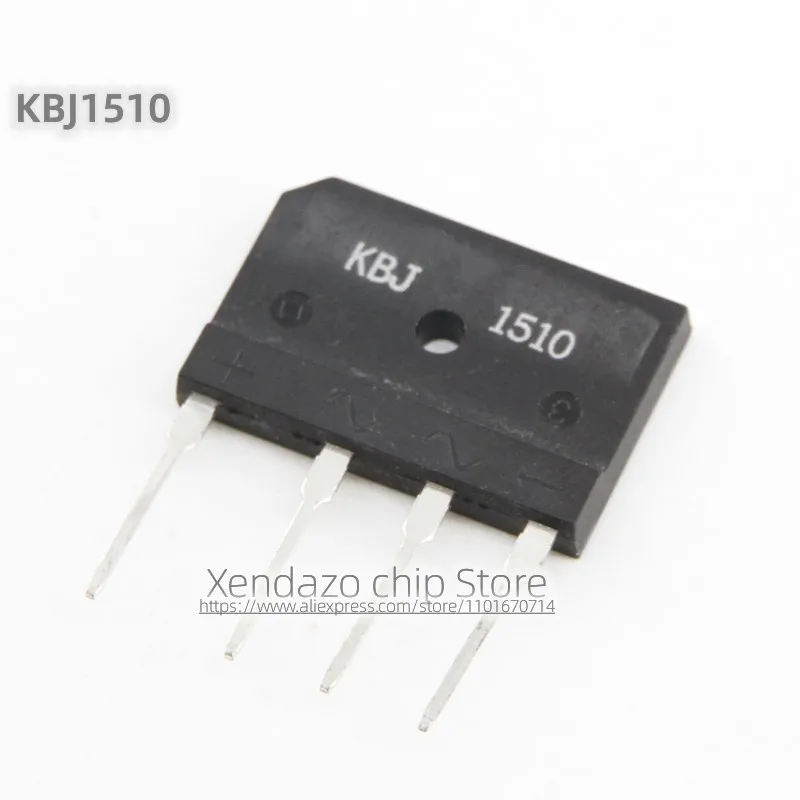 5pcs/lot KBJ1510 KBJ 1510 15A/1000V ZIP-4 package Original genuine Rectifier bridge reactor