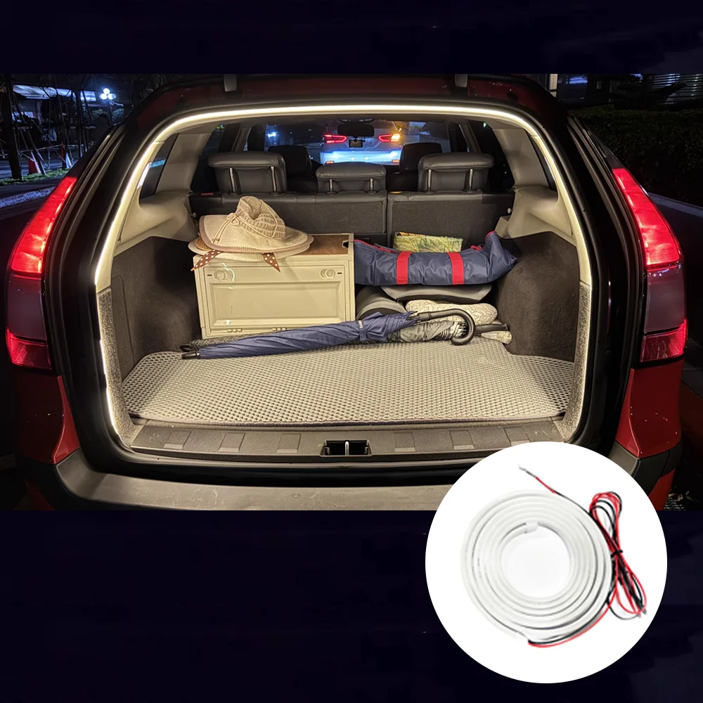 High Brightness Car Trunk Lighting Ambient Light Interior Decoration LED Wiring Free Automatic Sensing Tailgate Light Strip