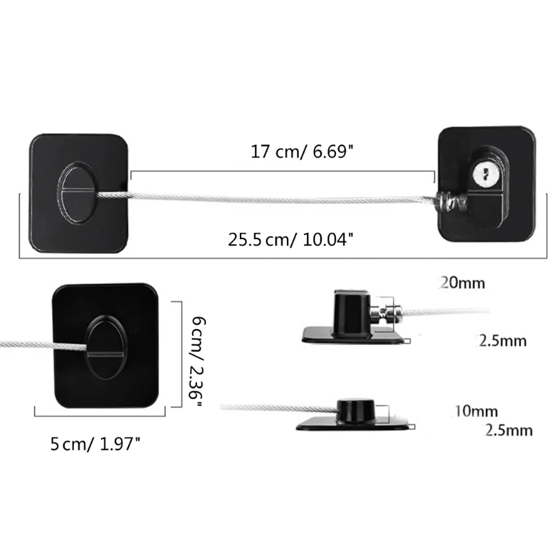 Baby Proofing Safety Locks for Drawers Strong Adhesive Child Safety Drawer Lock