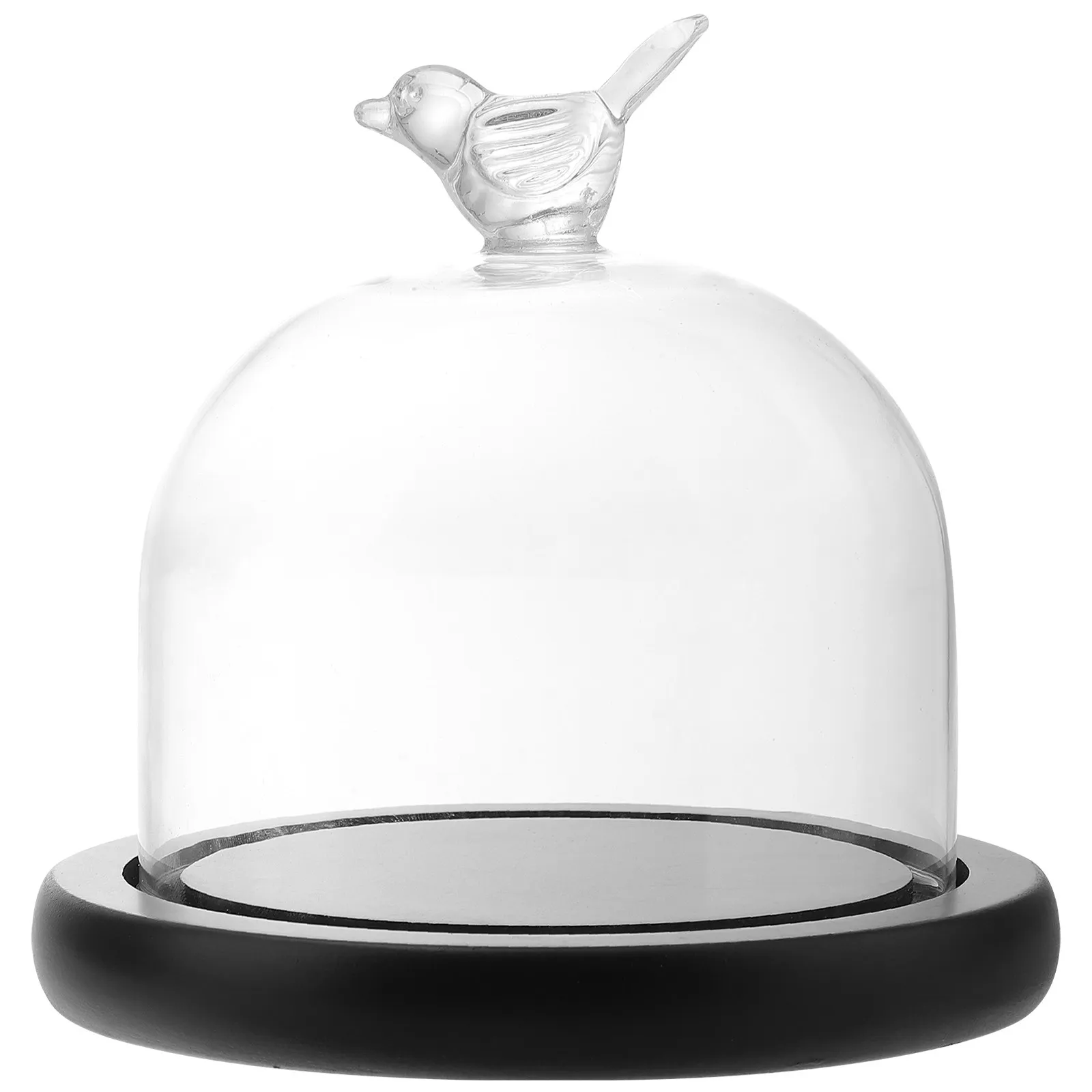 Clear Glass Preserved Flower Dome Display Case for Micro Landscape, Dustproof Home & Shop Decoration
