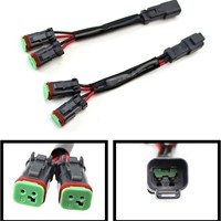 1pcs Deutsch Adapters Connect 2 Way Waterproof DT Dtp Pigtails Male Female Electrical Y Type Deutsch Leads Deutsch DT Connector