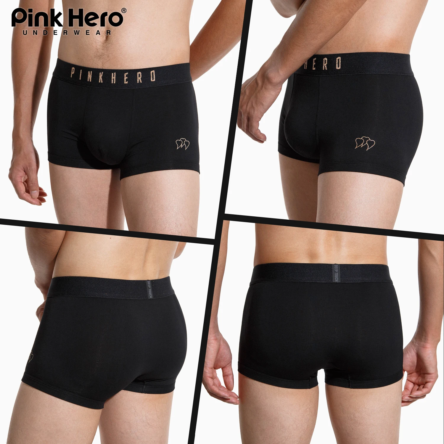 New Arrival Discount：Bamboo Fiber Boxer Short Men Microfiber Boxer Briefs Comfy Soft Underwear  Men\'s Panties  Underpants