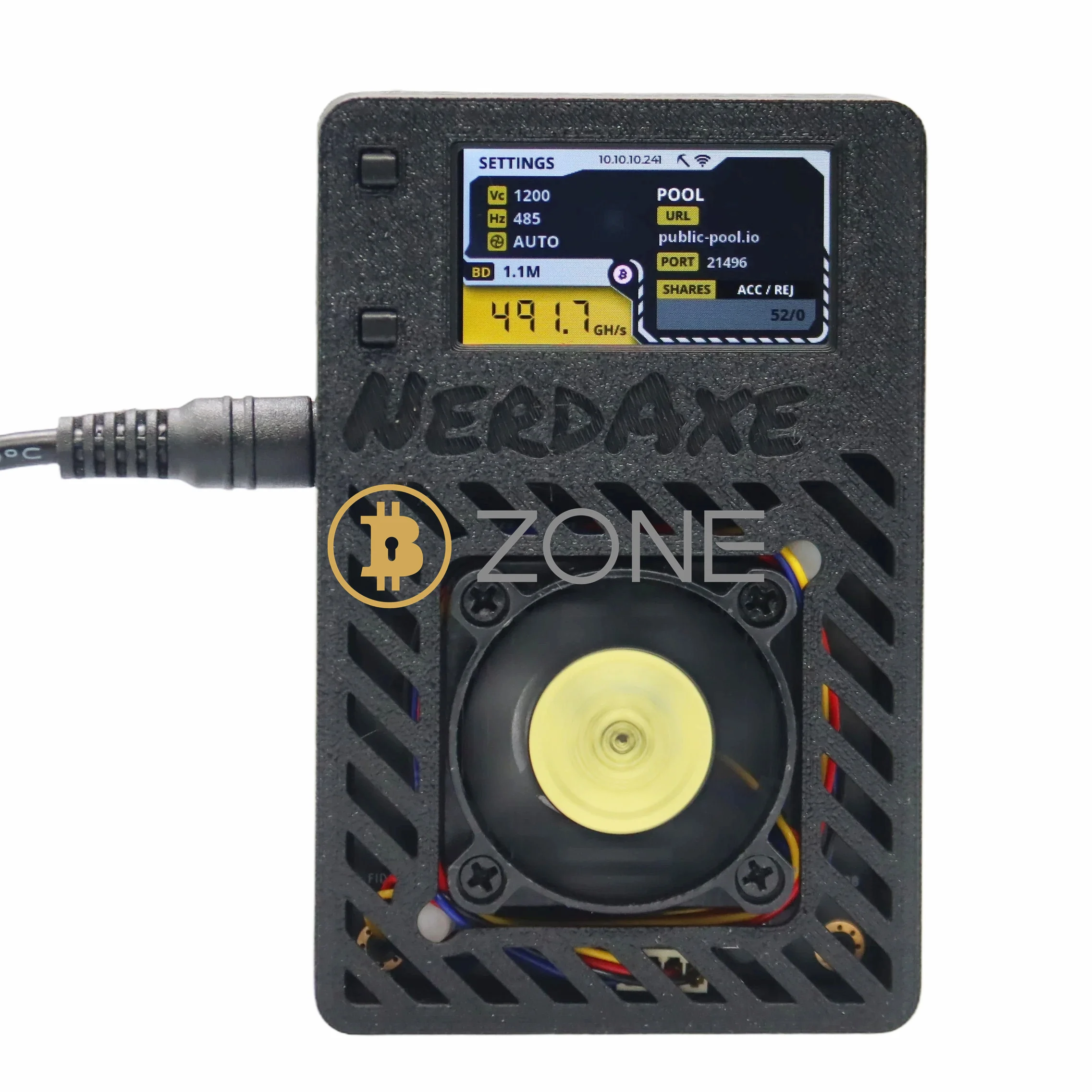 NerdAxe Ultra 500gh/s 12W  Fully Open-source Bitcoin ASIC Miner Ultra-quiet Home Use Solo Miner