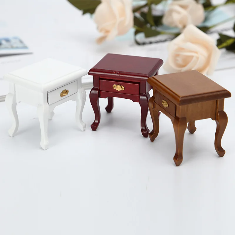 1: 12 Mini Doll House Tea Table Indoor Micro Landscape Decoration Living Room Scene Model DIY Handmade Accessories