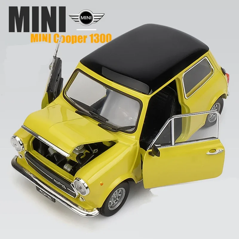 1:24 MINI Cooper 1300 Classic Car Alloy Car Model Diecast Metal Toy Retro Car Model High Simulation Collection Toy Gift