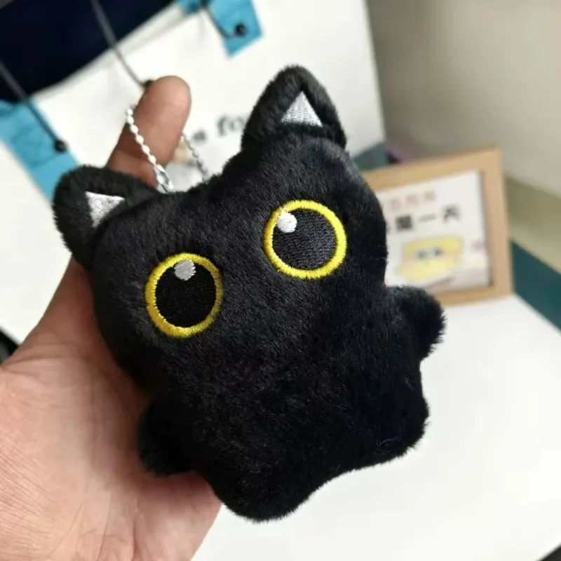 New Cute Black Cat Plush Toy Doll Small Pendant Cuddly Pillow Cushion Ins Black Cat Plush Toy Doll for Boy Girl Birthday Gifts - view 4