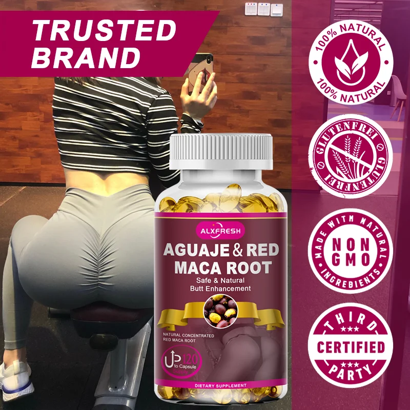 Suplemento de Saúde Orgânico Aguaje e RedMaca, 1000mg Porção, Coxas, Suplemento de Saúde Feminina, Energizador Natural