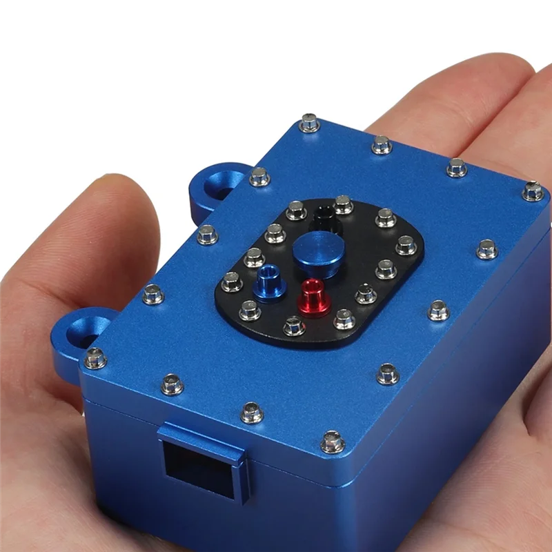 Caixa receptora de carro de escalada de metal, tanque de combustível para 1/10 rc scx10 d90 capra rr10 VS4-10 phoenix trx4 trx6 tf2 d90 cc01