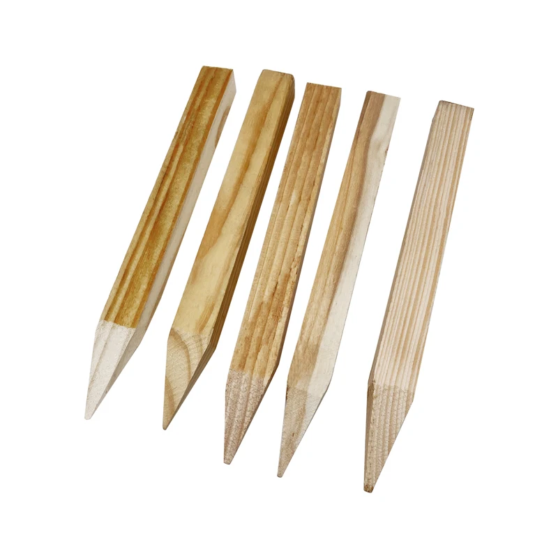 10PCS Hardwood Hubs Survey Wood Stakes 11.6 Inch Pine Pencil Sharpened Boundary For Construction Surveying Pipelines Or Utilit