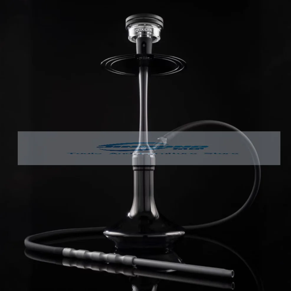 Narguile de zar, narguile grande de aleación de aluminio, olla para humo, juego completo de accesorios, narguile de vidrio