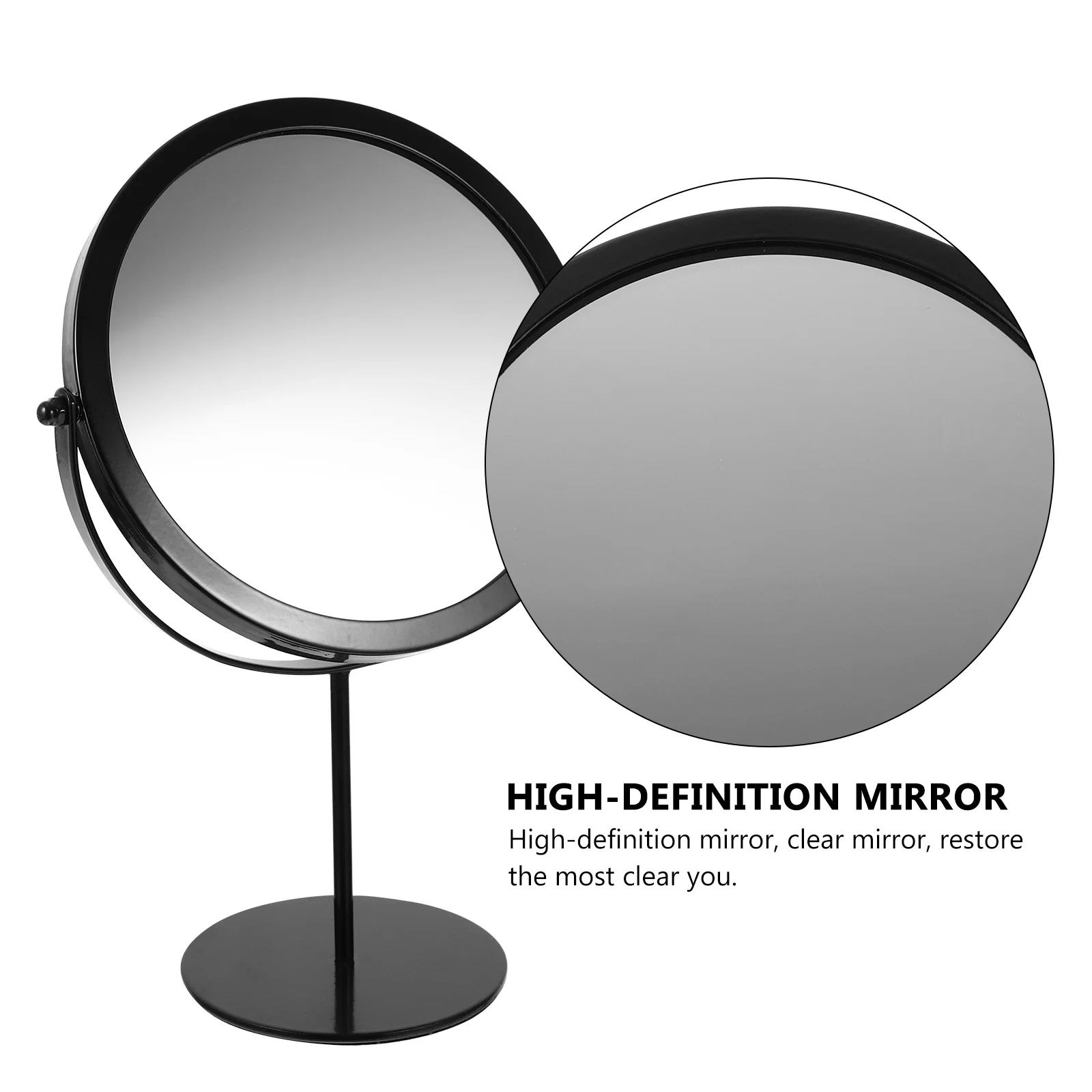 مرآة مكياج دوارة لسطح المكتب، مرآة عالية الوضوح غير مشوهة للاستخدام المزخرف في غرفة النوم والحمام #6