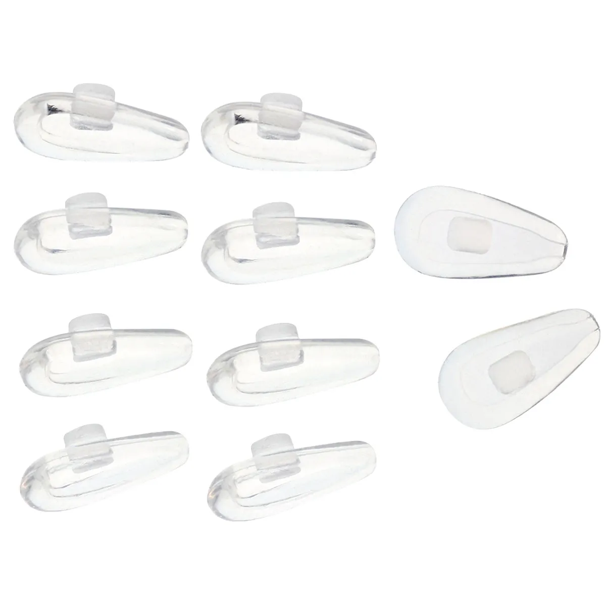

10Pairs Nose Pad Silicone Anti Slip Eyeglasses Nose Pads Soft Flexible Hollow Bridge Comfort Replacement