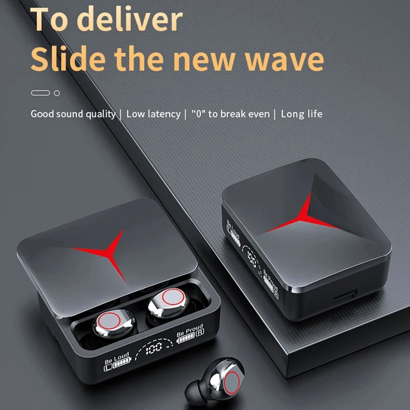 TWS Gaming Earbuds Wireless Bluetooth Earphones With Mic Bass Audio Sound Positioning Stereo Music Waterproof Headset For Gamer