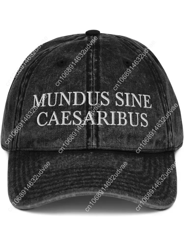 Czapka Mundus Sine Caesaribus - Haftowana czapka w stylu vintage