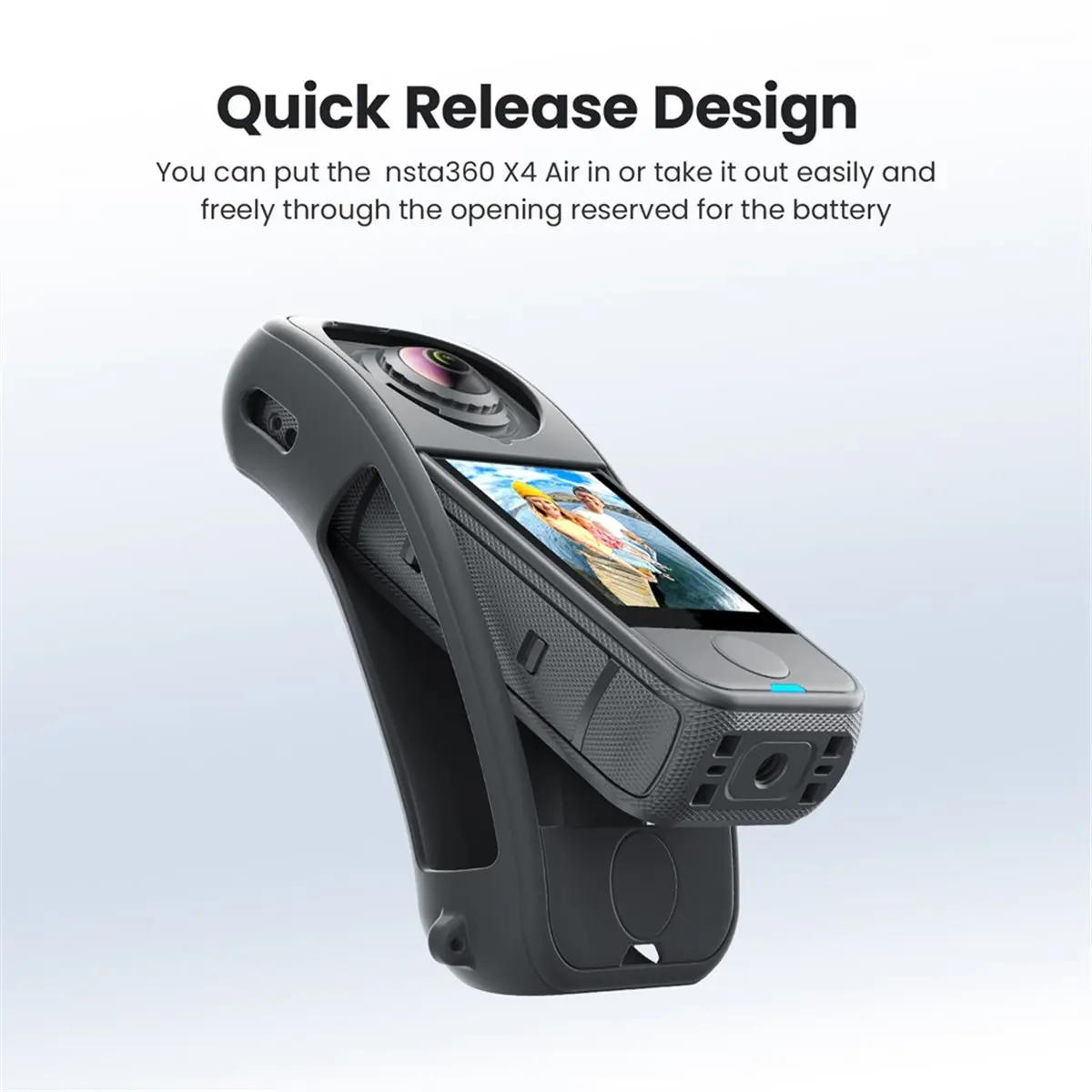 A41T AMAGISN Full Body Protective Case for Insta360 X4 Air Portable Shockproof Dustproof Silicone Cover with Lens Cap