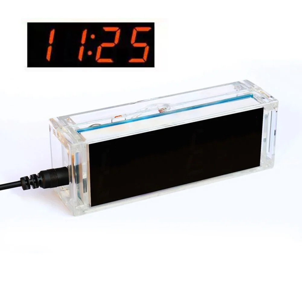 Colorful Digital Clock DIY Electronic Kit Loose Parts Soldering Experiment With Conveniently Powered Via USB 11.5x3.2x4cm