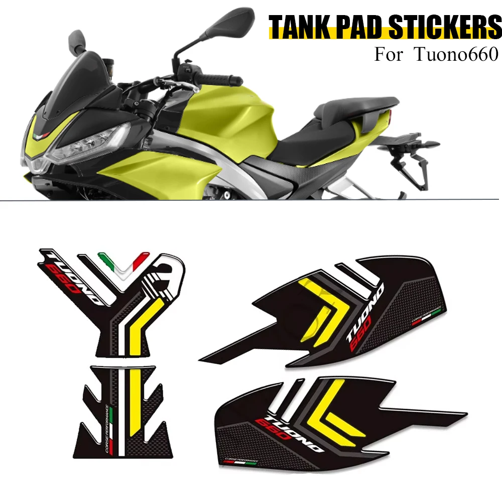 

For Aprilia Tuono660 Tuono 660 Motorcycle Stickers Decals Tank Pad Grips Gas Fuel Oil Kit Knee Protector 2019 2020 2021 2022