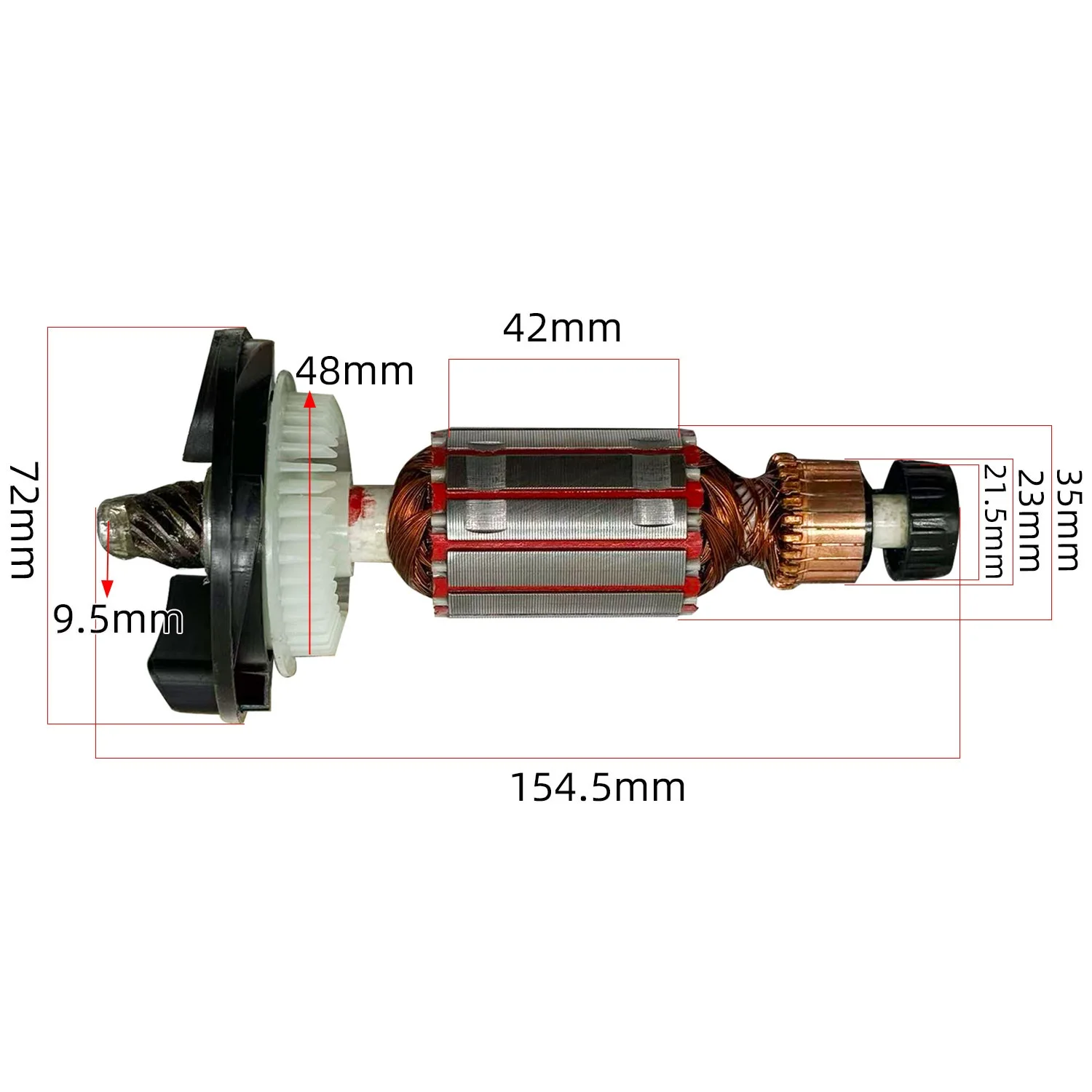 190mm Metal Front Head Assembly With Gear Rotor For Bosch 6-100 Angle Grinder Replacement, Easy Install Housing 76x78mm 2025