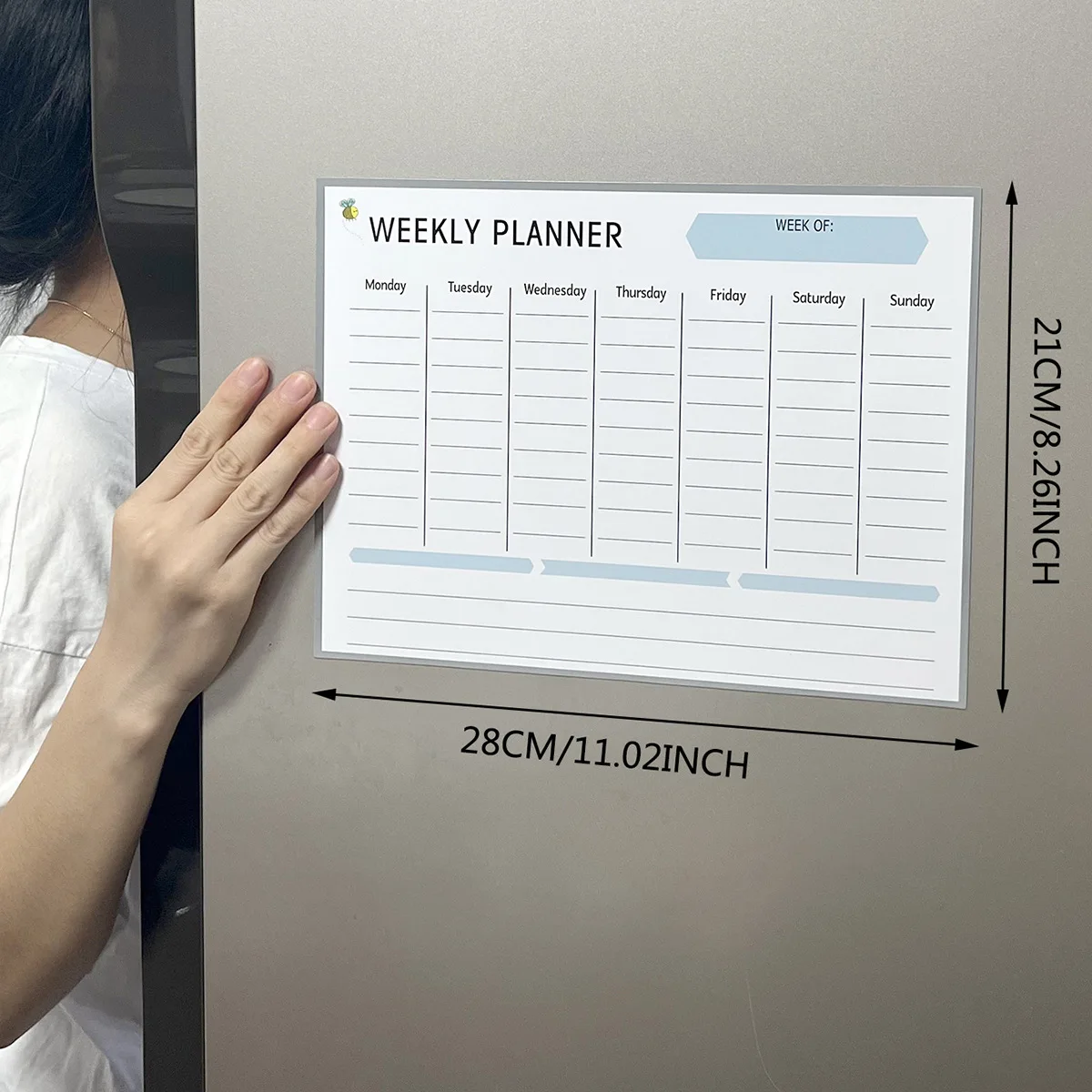 1 magnetic refrigerator sticker message board with erasable soft whiteboard sticker weekly schedule