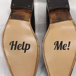Help Me Wedding Shoes Stickers Bride Groom Marriage Accessories Vinyl Wedding Stickers Waterproof Adhesive Novelty Shoe A347