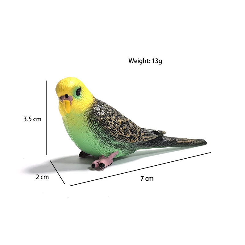 Mini süße simulierte Papagei Kinder Ornament Spielzeug Tier Modell PVC Kunststoff Handwerk Ornament Zoo künstliche Vogel Statue Hause